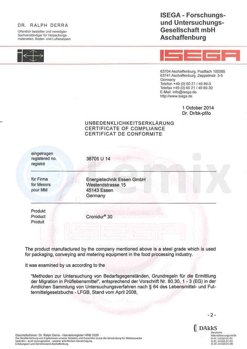 C30 Food Industry Certificate